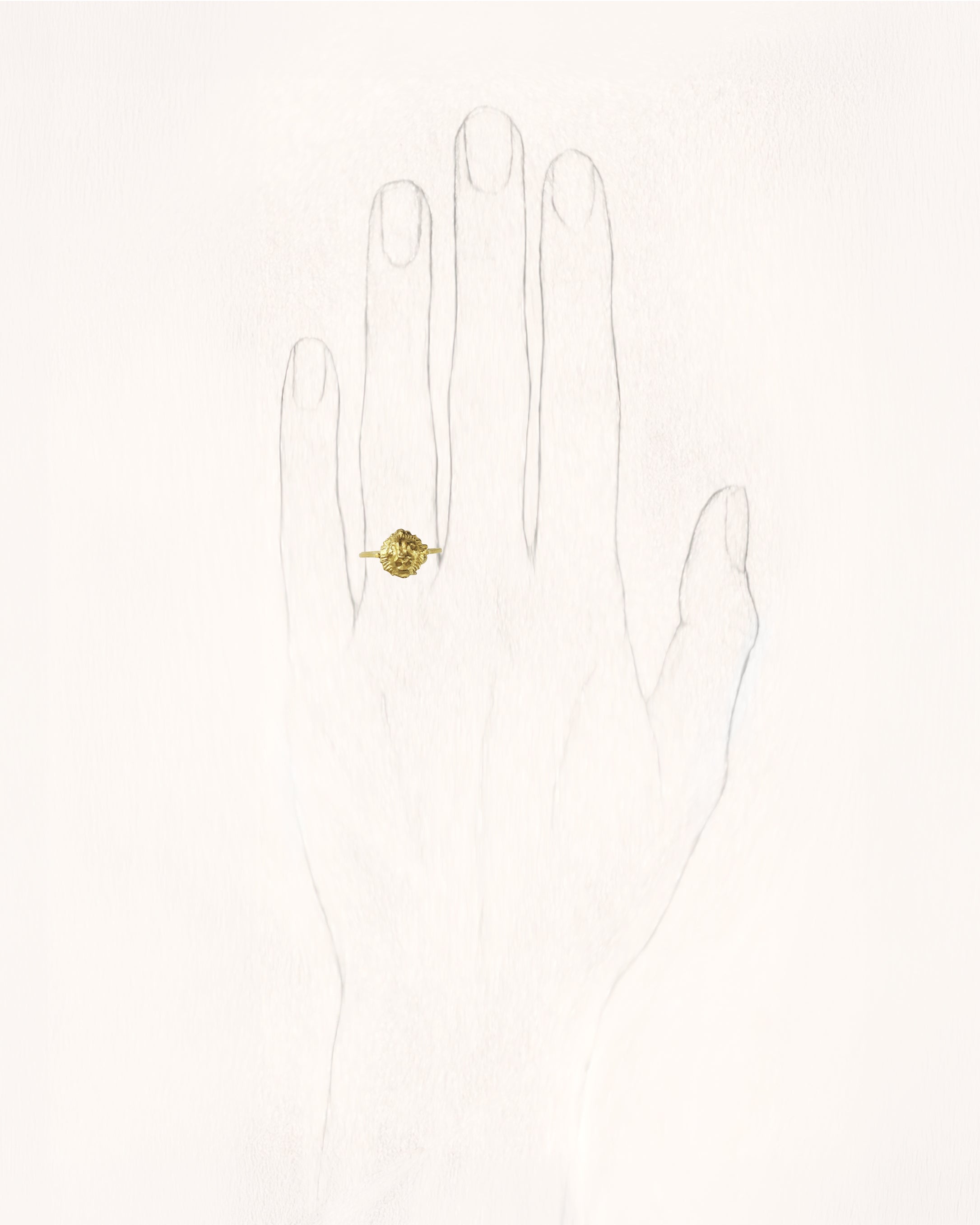 Star Sign Poetry Leo Petite Gold Ring