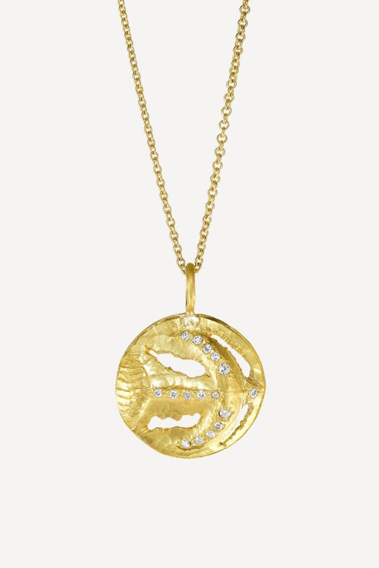 Star Sign Poetry Sagittarius Lux Diamond Gold Necklace