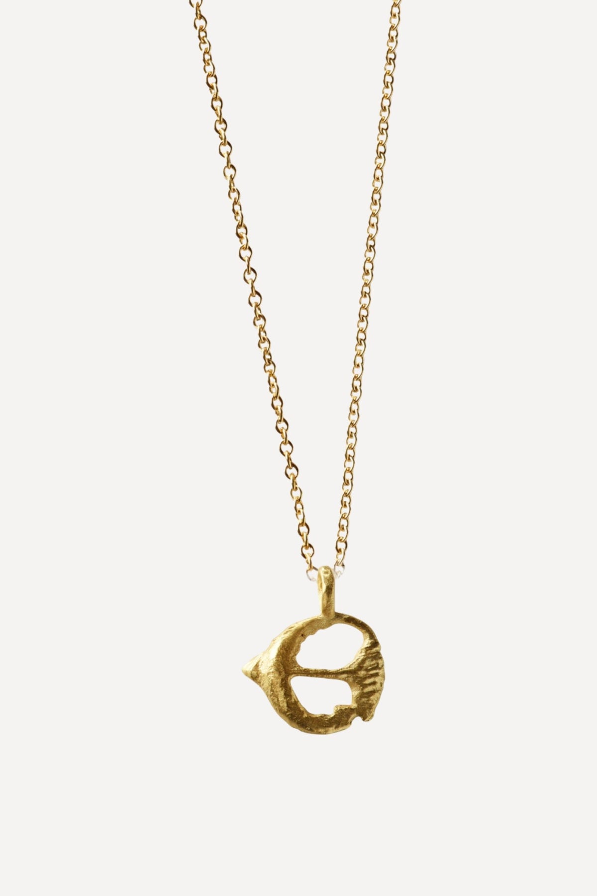 Star Sign Poetry Sagittarius Mini Gold Necklace - Front View | Elhanati 