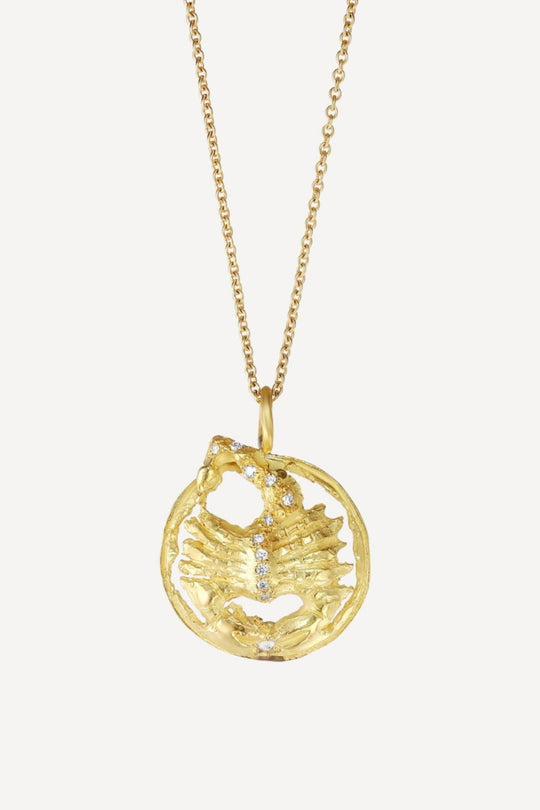 Star Sign Poetry Scorpio Lux Diamond Gold Necklace