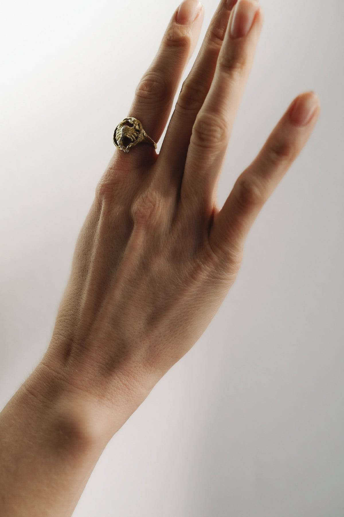 Star Sign Poetry Scorpio Lux Diamond Gold Ring - On Model | Elhanati 