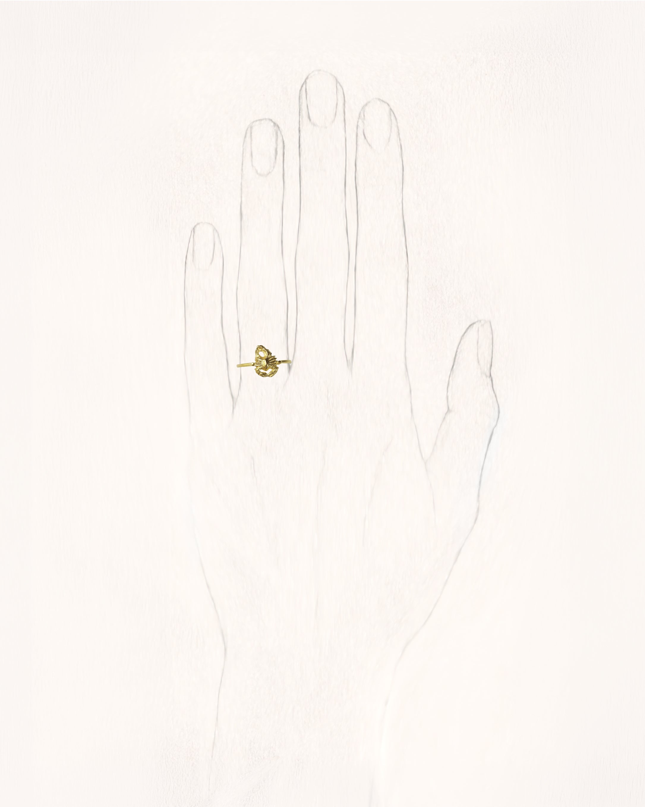 Star Sign Poetry Scorpio Petite Gold Ring