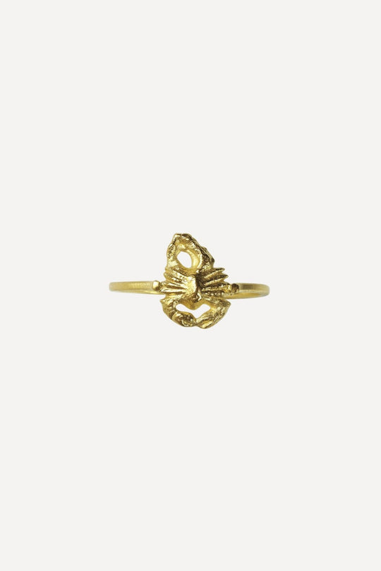 Star Sign Poetry Scorpio Petite Gold Ring