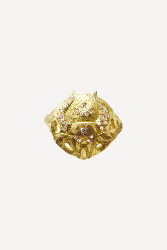 Star Sign Poetry Taurus Lux Diamond Gold Ring