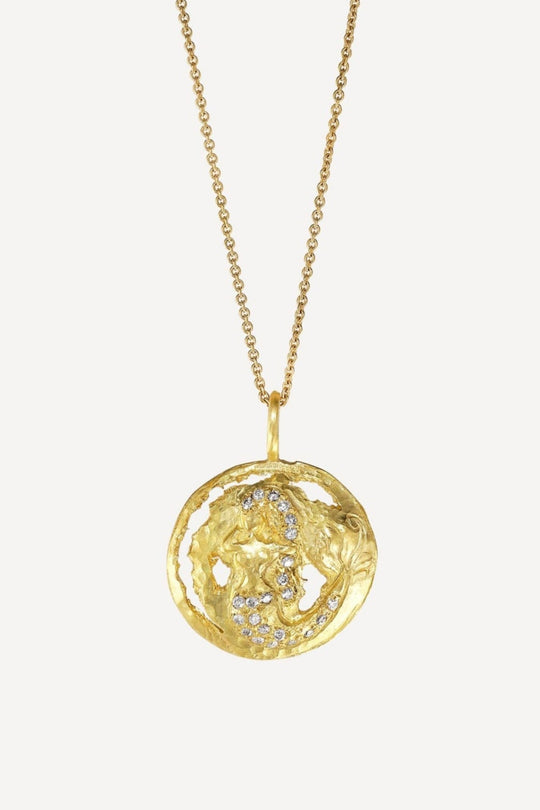 Star Sign Poetry Virgo Lux Diamond Gold Necklace