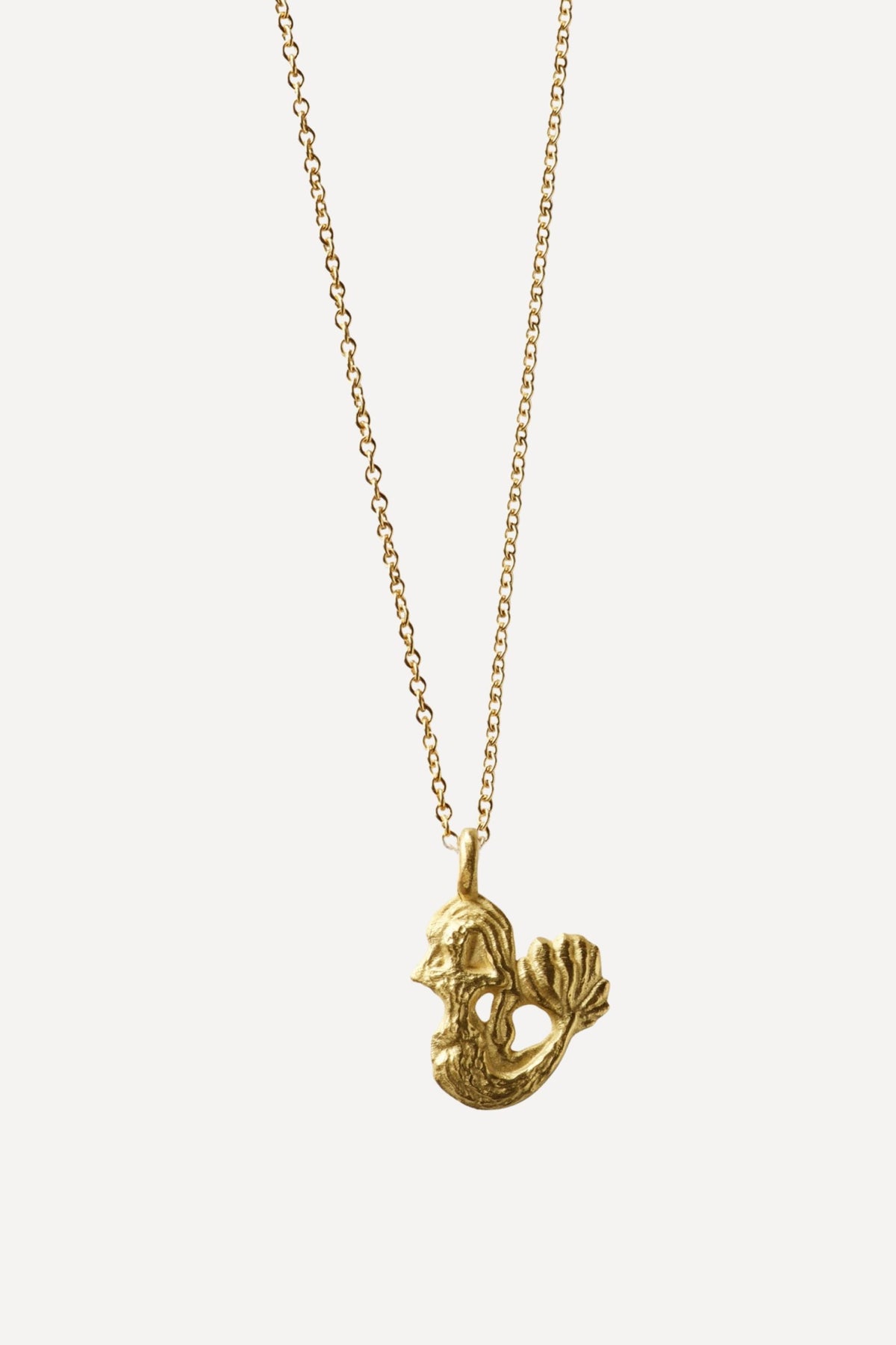 Star Sign Poetry Virgo Mini Gold Necklace - Front View | Elhanati 