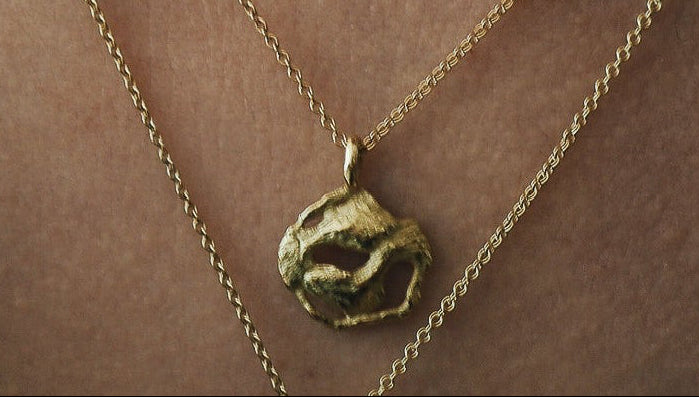 Star Sign Poetry Leo Lux Diamond Gold Necklace