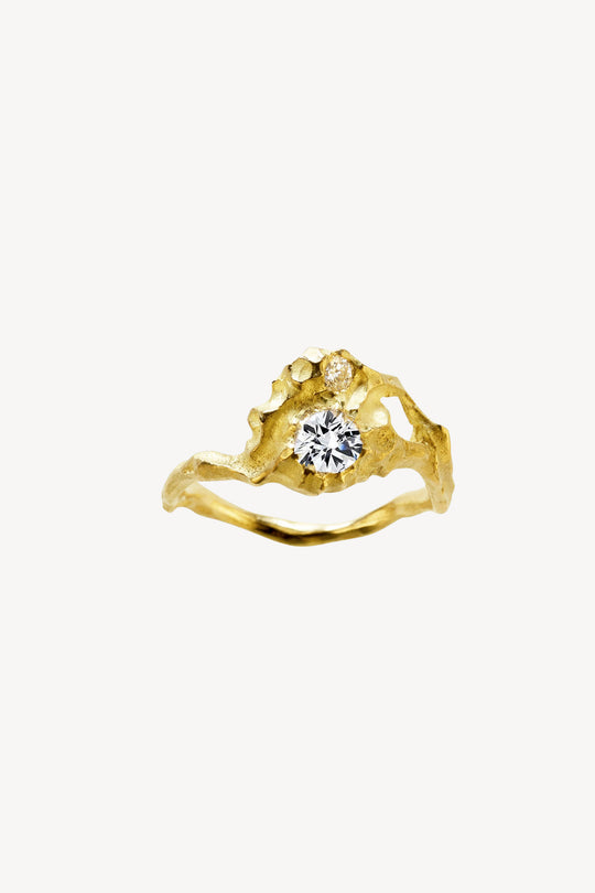 The Sun Ring Petite Diamond Gold Ring