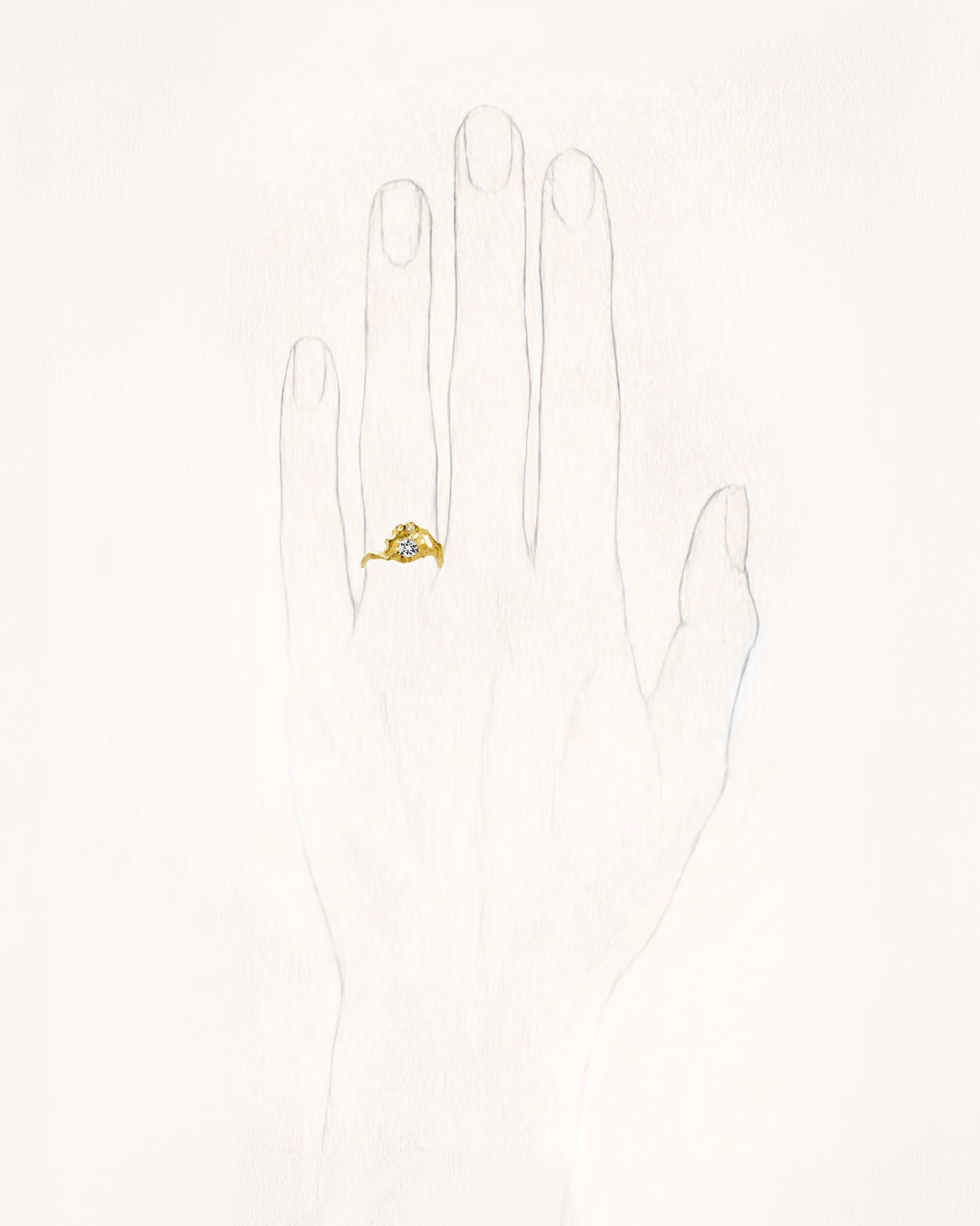 The Sun Ring Petite Diamond Gold Ring