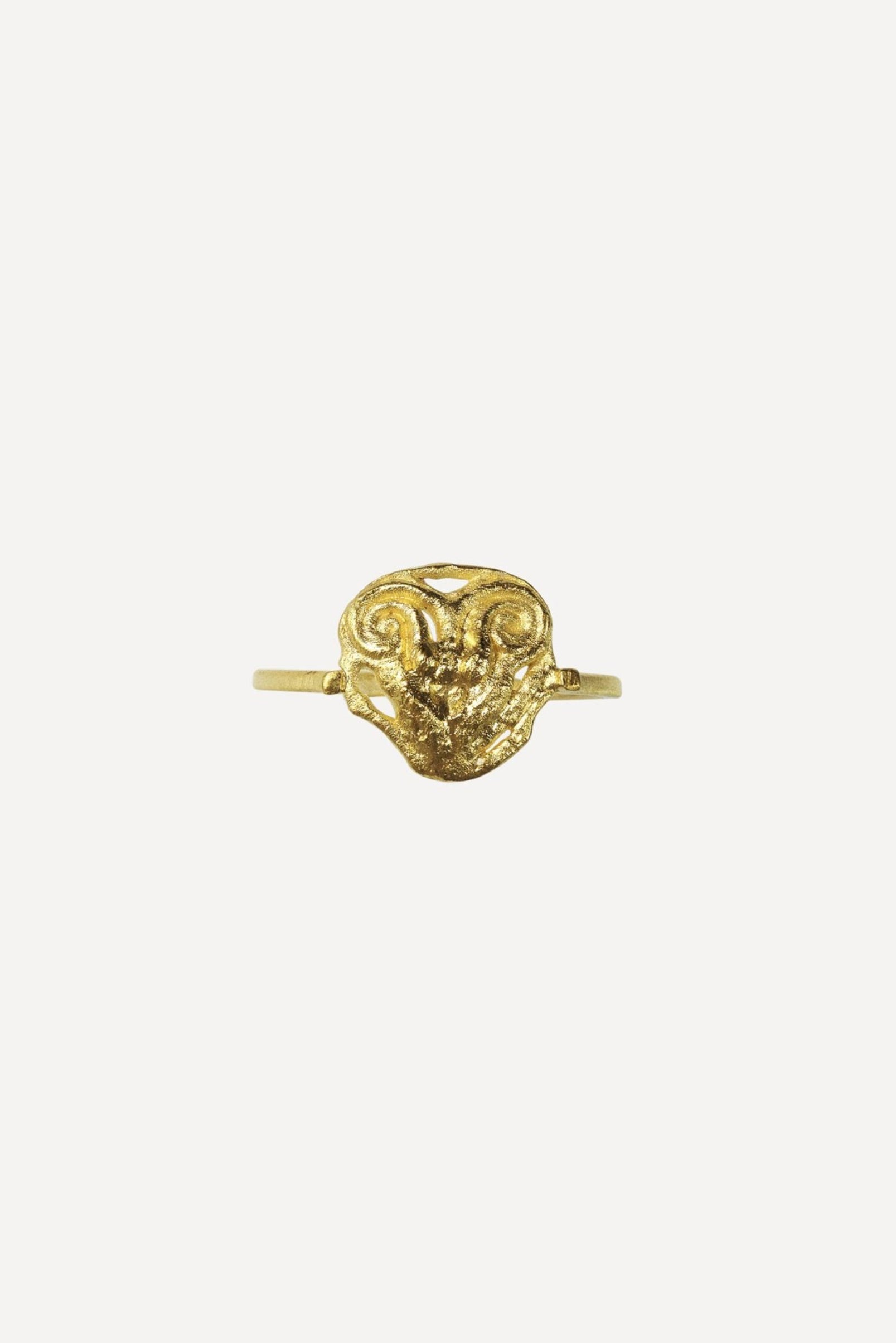 Star Sign Poetry Aries Petite Gold Ring