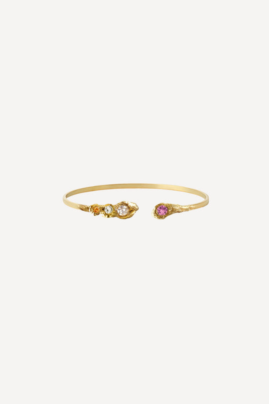 Solitaire Gloria 0.70 Sapphire Gold Bracelet