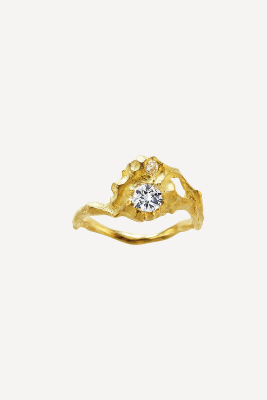 The Sun Ring Petite Diamond Gold Ring