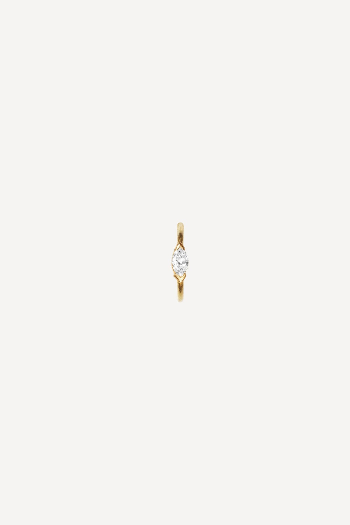 Élise Marquise 0.10 ct Diamond Gold Hoop [Single] by Orit Elhanati - Front View | Elhanati 