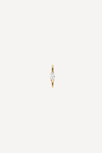 Élise Marquise 0.10 ct Diamond Gold Hoop [Single] by Orit Elhanati - Front View | Elhanati 