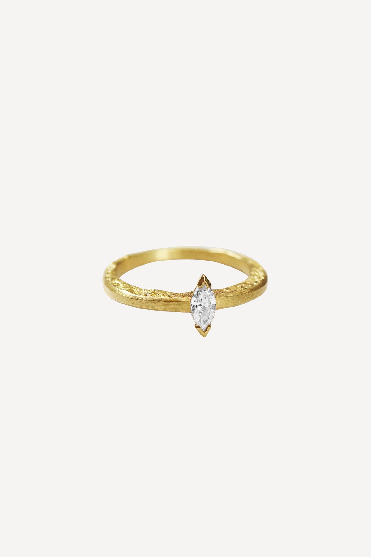 Élise Marquise Moon 0.20 ct Diamond Gold Ring by Orit Elhanati - Angled View | Elhanati 