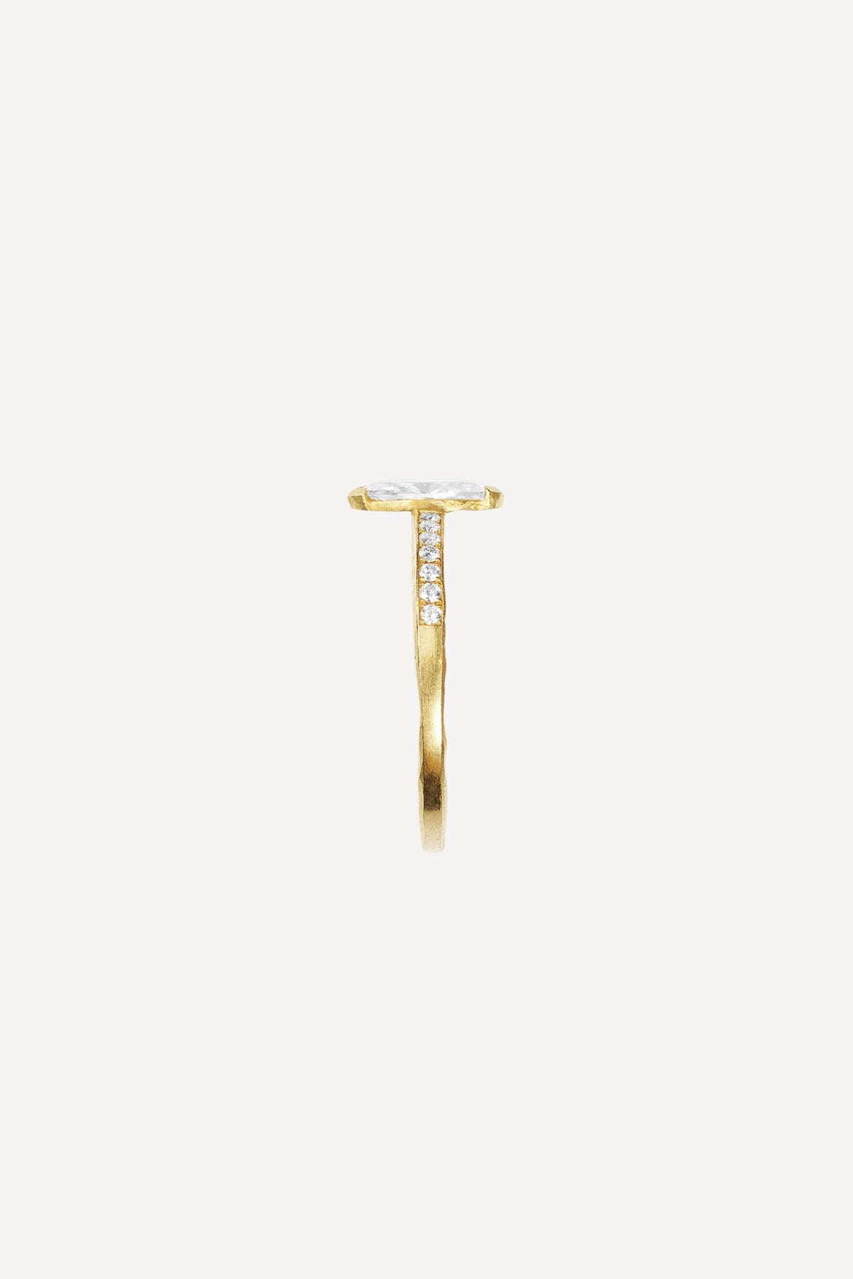 Élise Marquise Moon Lux 0.64 ct Diamond Gold Ring by Orit Elhanati - Side View | Elhanati 