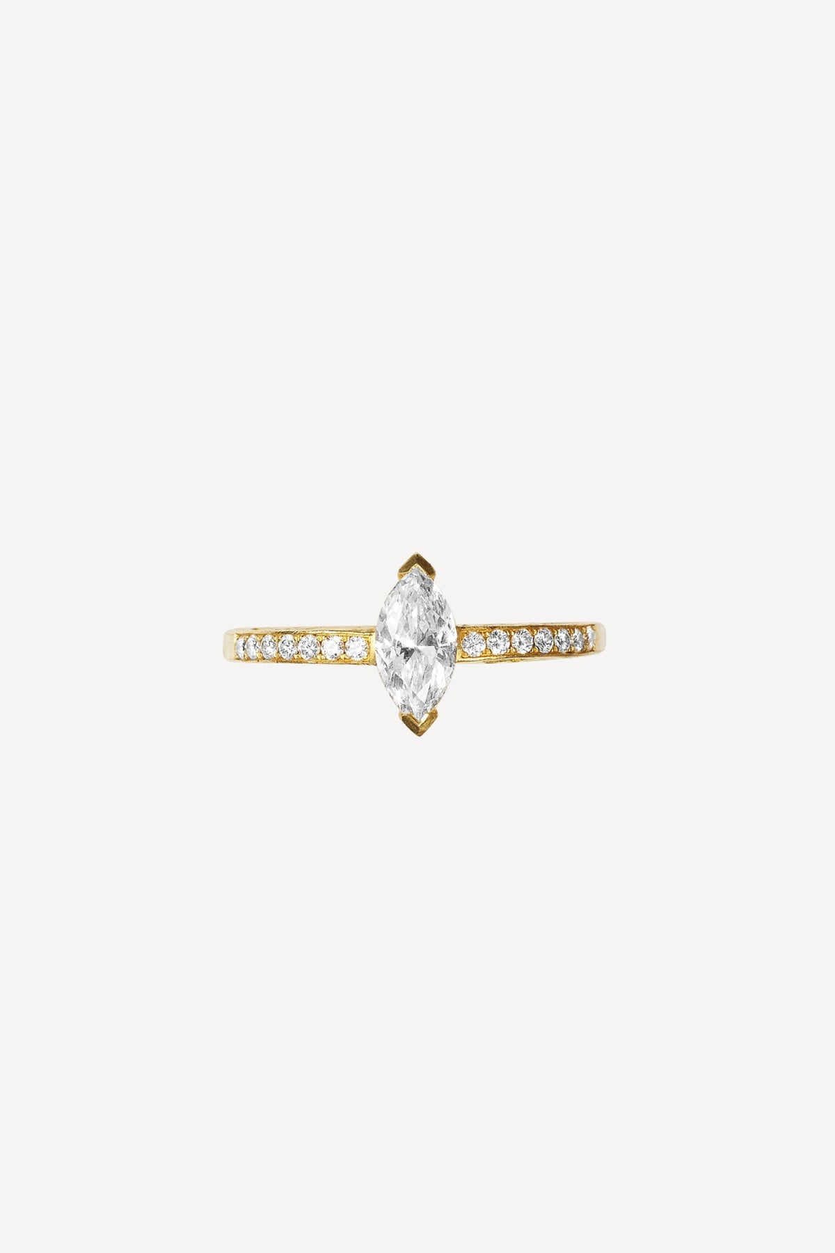Élise Marquise Moon Lux 0.64 ct Diamond Gold Ring by Orit Elhanati - Front View | Elhanati 