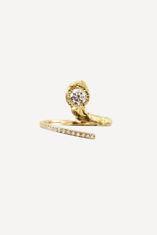 Solitaire Iman Lux 0.40 ct Diamond Gold Ring